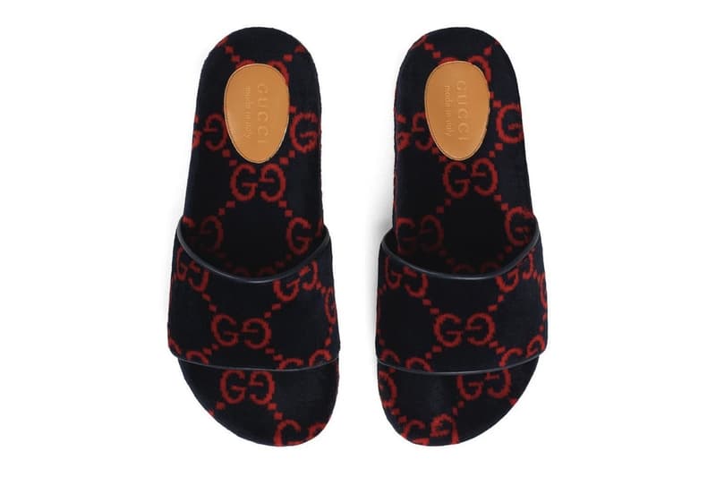 Gucci 全新 Monogram 毛圈織物拖鞋發佈