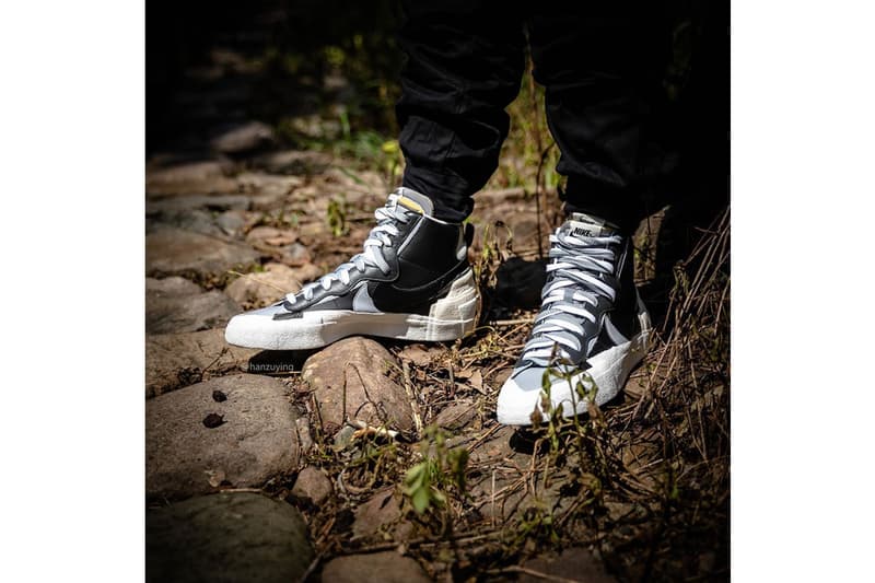 近賞 sacai x Nike 聯乘 Blazer with the Dunk 鞋款黑白灰配色最新上腳圖輯