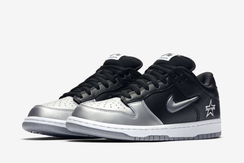 Supreme x Nike SB Dunk Low 最新聯乘配色「Black/Metallic Silver」搶先曝光