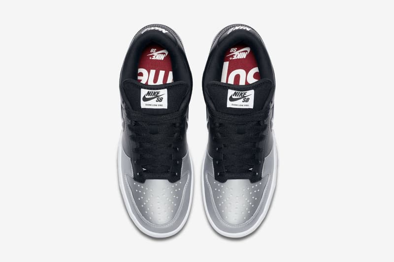 Supreme x Nike SB Dunk Low 最新聯乘配色「Black/Metallic Silver」搶先曝光