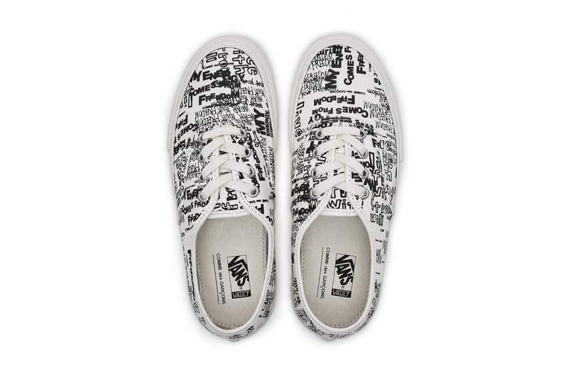 COMME des GARÇONS  x Vans 再度迎來白色版本 Authentic 聯乘鞋款