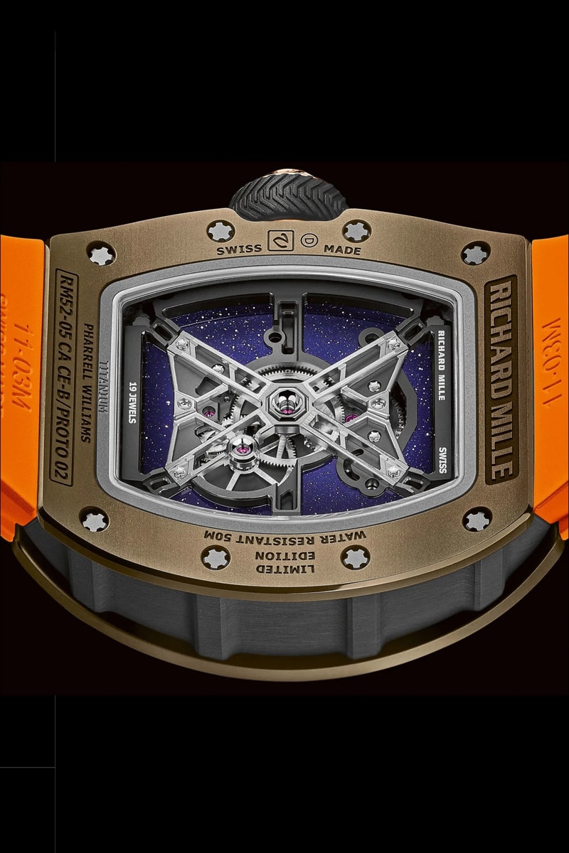 Pharrell Williams x Richard Mille 要價 $969,000 美元聯乘腕錶發佈