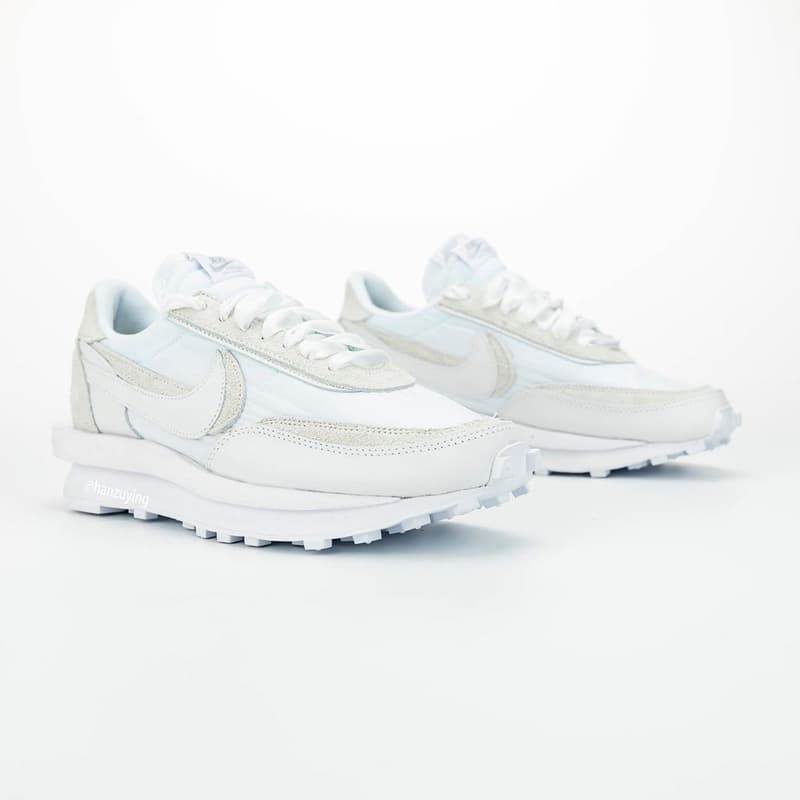 近賞 sacai x Nike LDWaffle 最新全白配色完整面貌