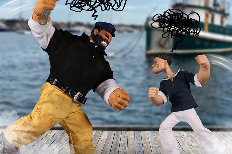 童年回憶 − 玩具品牌 MEZCO 推出「Popeye & Bluto」雙人組合套裝公仔