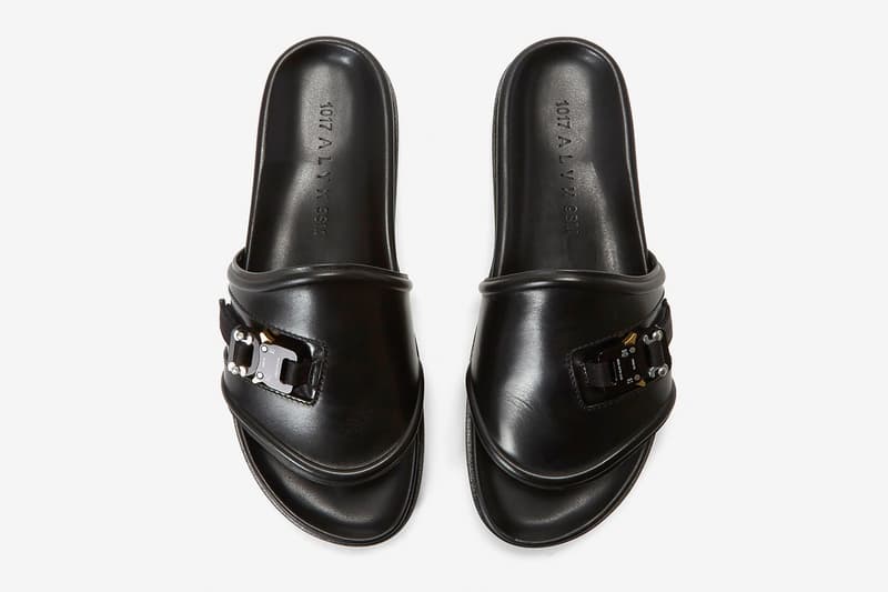 1017 ALYX 9SM 推出全新皮革 Rollercoaster Buckle 拖鞋