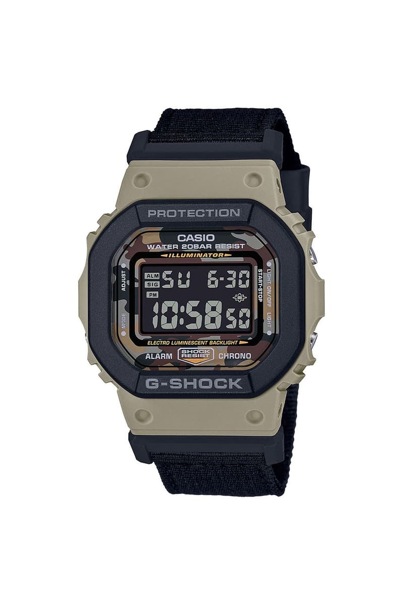G-SHOCK 推出 DW-5600 和 GA-2000 全新配色「Utility」別注腕錶