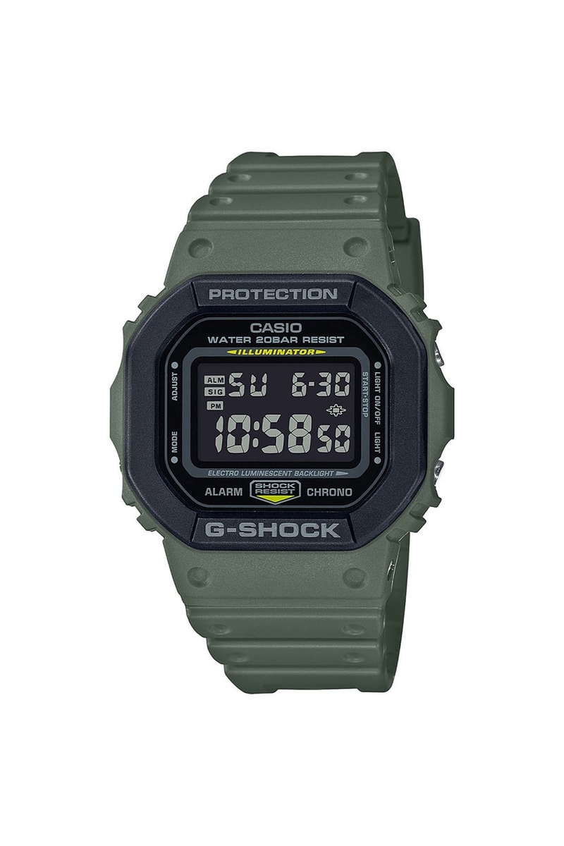 G-SHOCK 推出 DW-5600 和 GA-2000 全新配色「Utility」別注腕錶