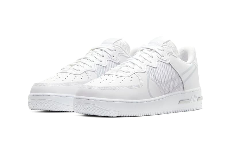 Nike 全新鞋型 Air Force 1 React D/MS/X 全白配色正式發佈