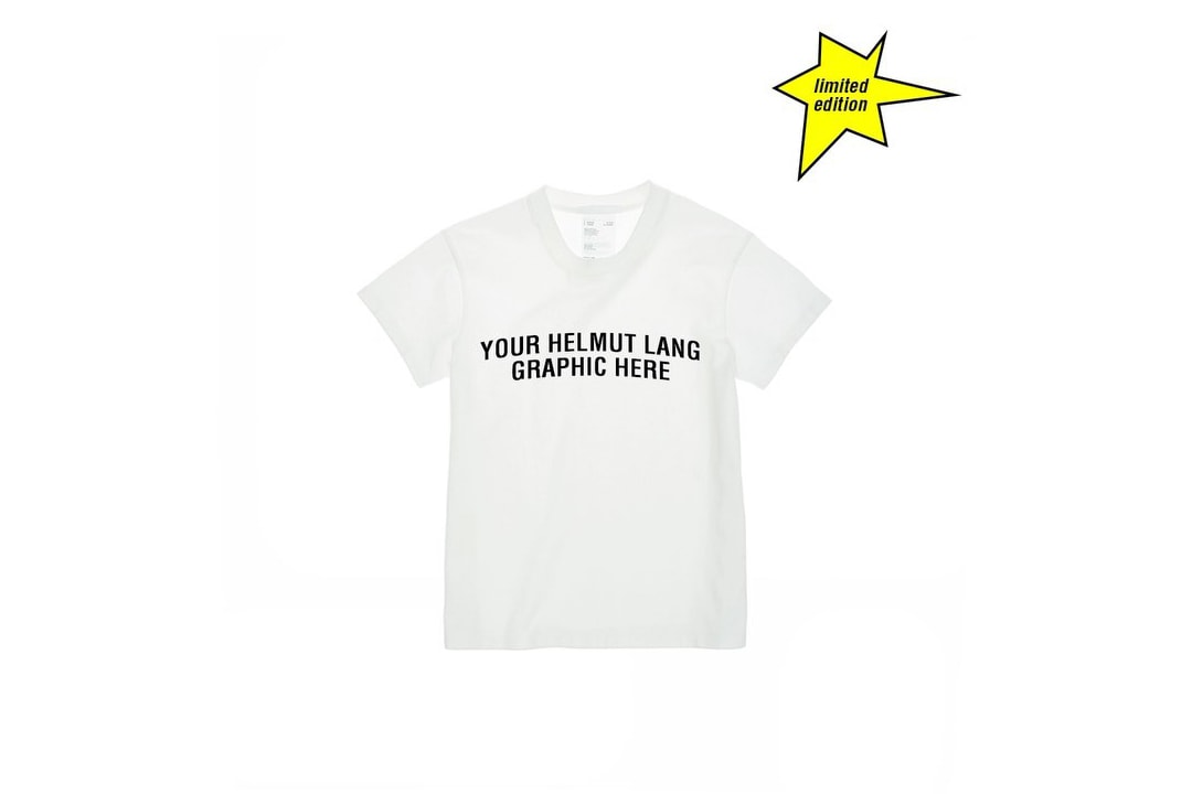 HELMUT LANG 希望你「STAY HOME」參加在線圖案 T-Shirt 設計比賽