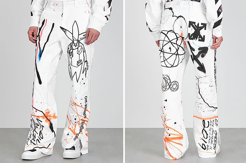 招牌盡現 - Off-White™ 攜手 Futura 打造之聯乘塗鴉褲款正式發佈