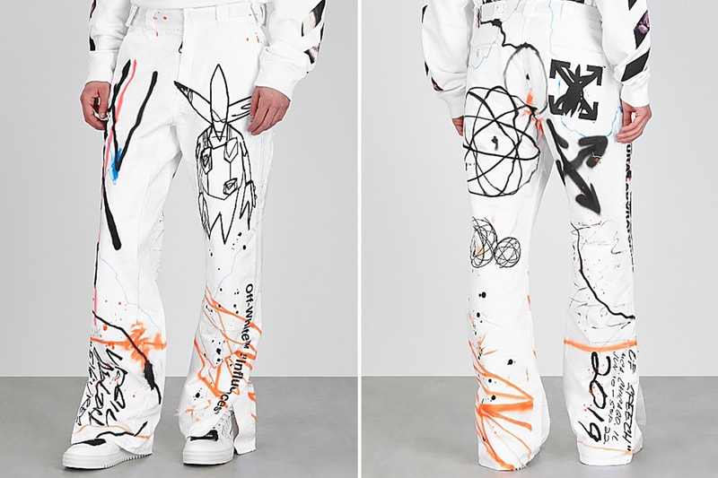 招牌盡現 - Off-White™ 攜手 Futura 打造之聯乘塗鴉褲款正式發佈