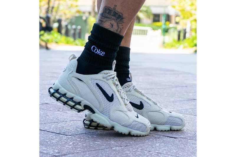 近賞 Stüssy x Nike Air Zoom Spiridon Caged 2 聯乘鞋款上腳圖輯