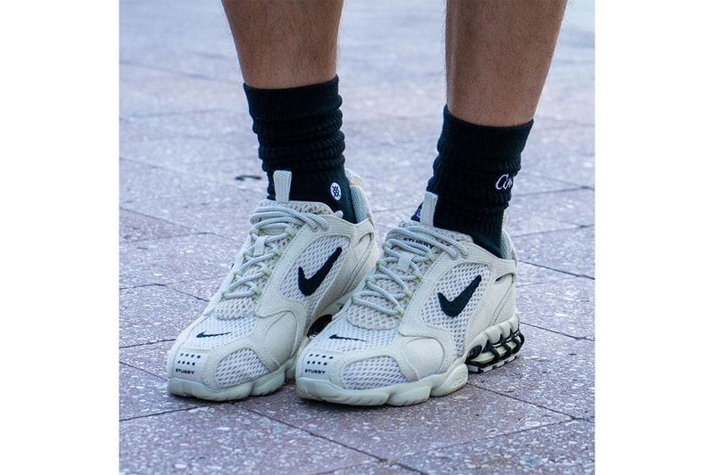 近賞 Stüssy x Nike Air Zoom Spiridon Caged 2 聯乘鞋款上腳圖輯