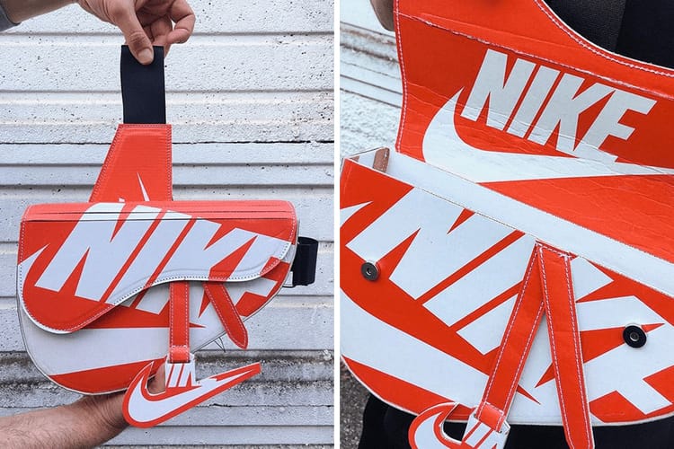 袋包重製工作室 camera60studio 利用「Nike 鞋盒」打造別注「Dior 馬鞍包」