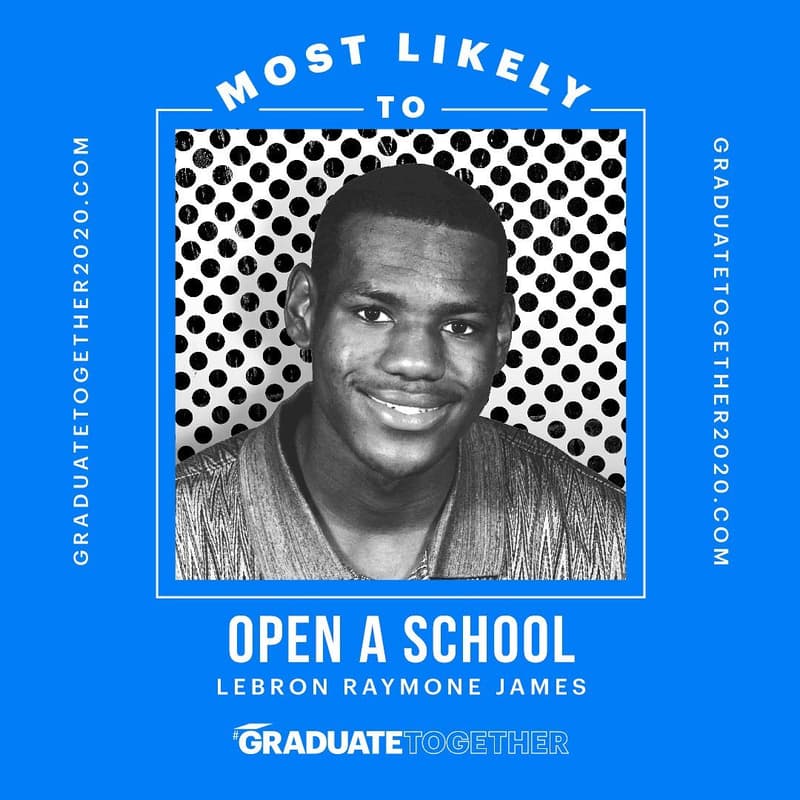 Graduate Together！LeBron James 为全美高中毕业生举办线上毕业典礼