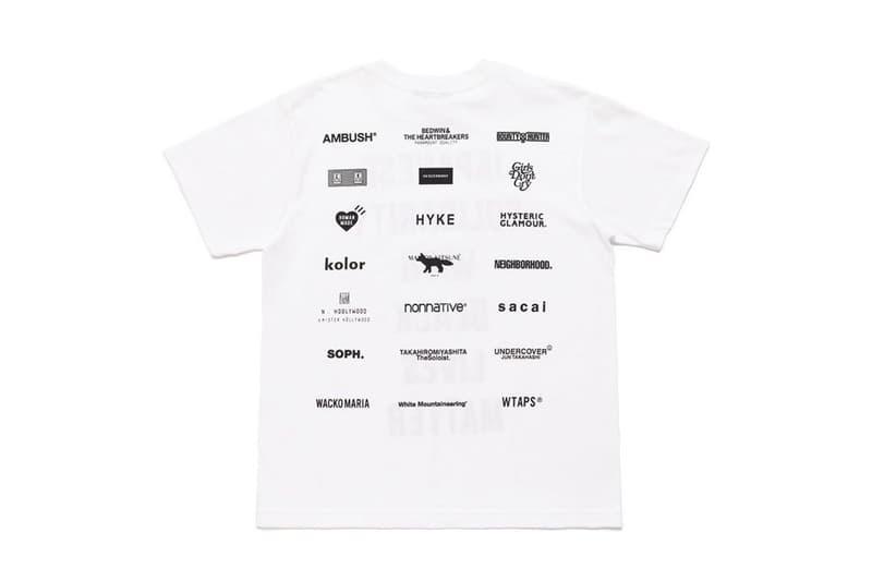 UNDERCOVER、sacai、AMBUSH、WTAPS 等 21 個日本品牌打造慈善紀念 T-Shirt