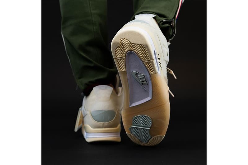 率先近賞 Off-White™ x Air Jordan 4「Sail」最新實着圖輯