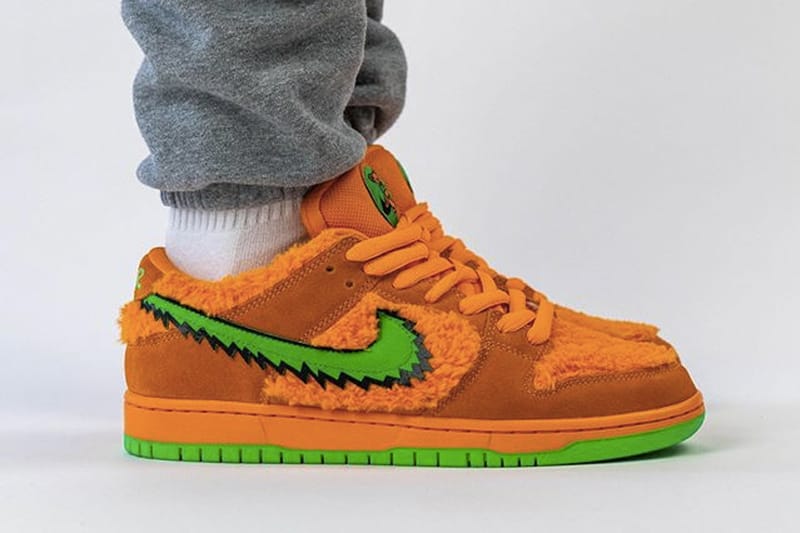 Grateful Dead x Nike SB Dunk Low「小熊」聯名橘色鞋款高清近賞圖輯曝光