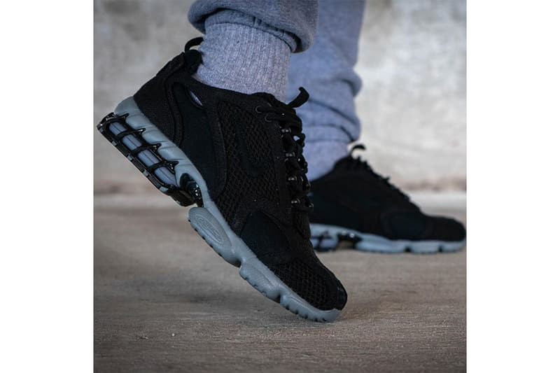 近賞 Stüssy x Nike Air Zoom Spiridon Caged 2 黑魂配色上腳圖輯