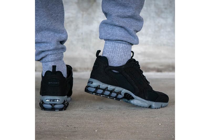 近賞 Stüssy x Nike Air Zoom Spiridon Caged 2 黑魂配色上腳圖輯