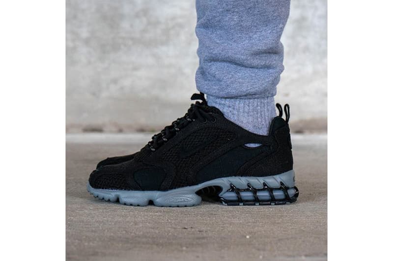 近賞 Stüssy x Nike Air Zoom Spiridon Caged 2 黑魂配色上腳圖輯