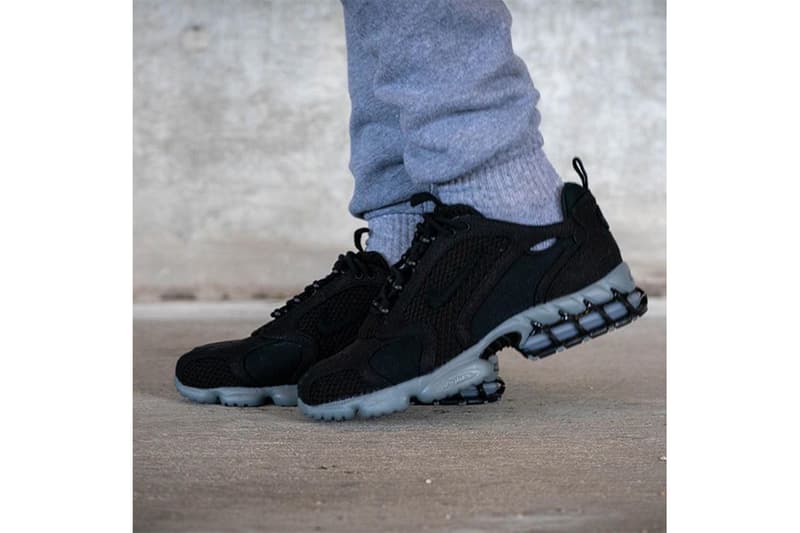 近賞 Stüssy x Nike Air Zoom Spiridon Caged 2 黑魂配色上腳圖輯