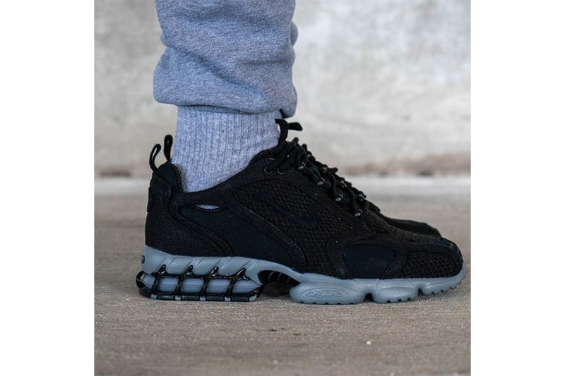 近賞 Stüssy x Nike Air Zoom Spiridon Caged 2 黑魂配色上腳圖輯