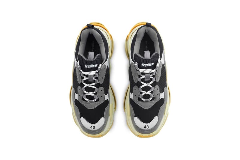 Balenciaga Triple S 釋出全新 Gray/Yellow 配色