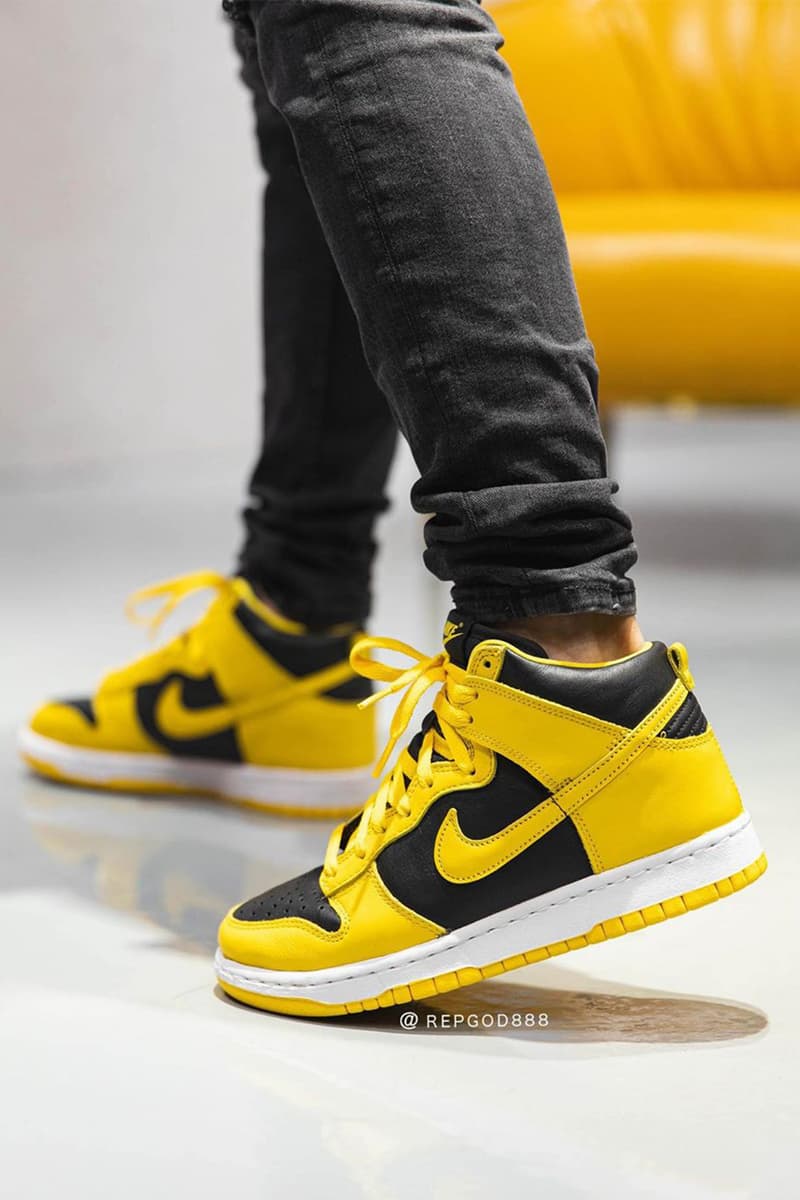 率先預覽 Nike Dunk High SP 最新配色「Varsity Maize」實著圖輯