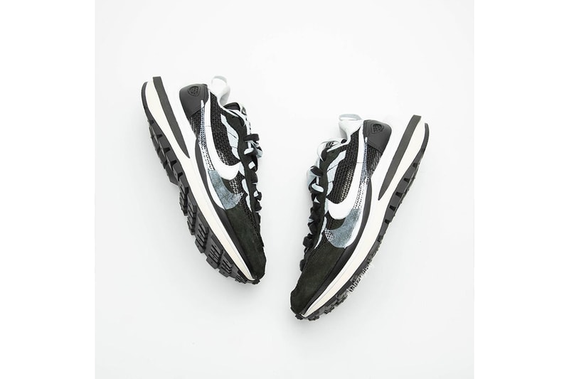 近賞 sacai x Nike Vaporwaffle 黑白配色清晰細節圖輯