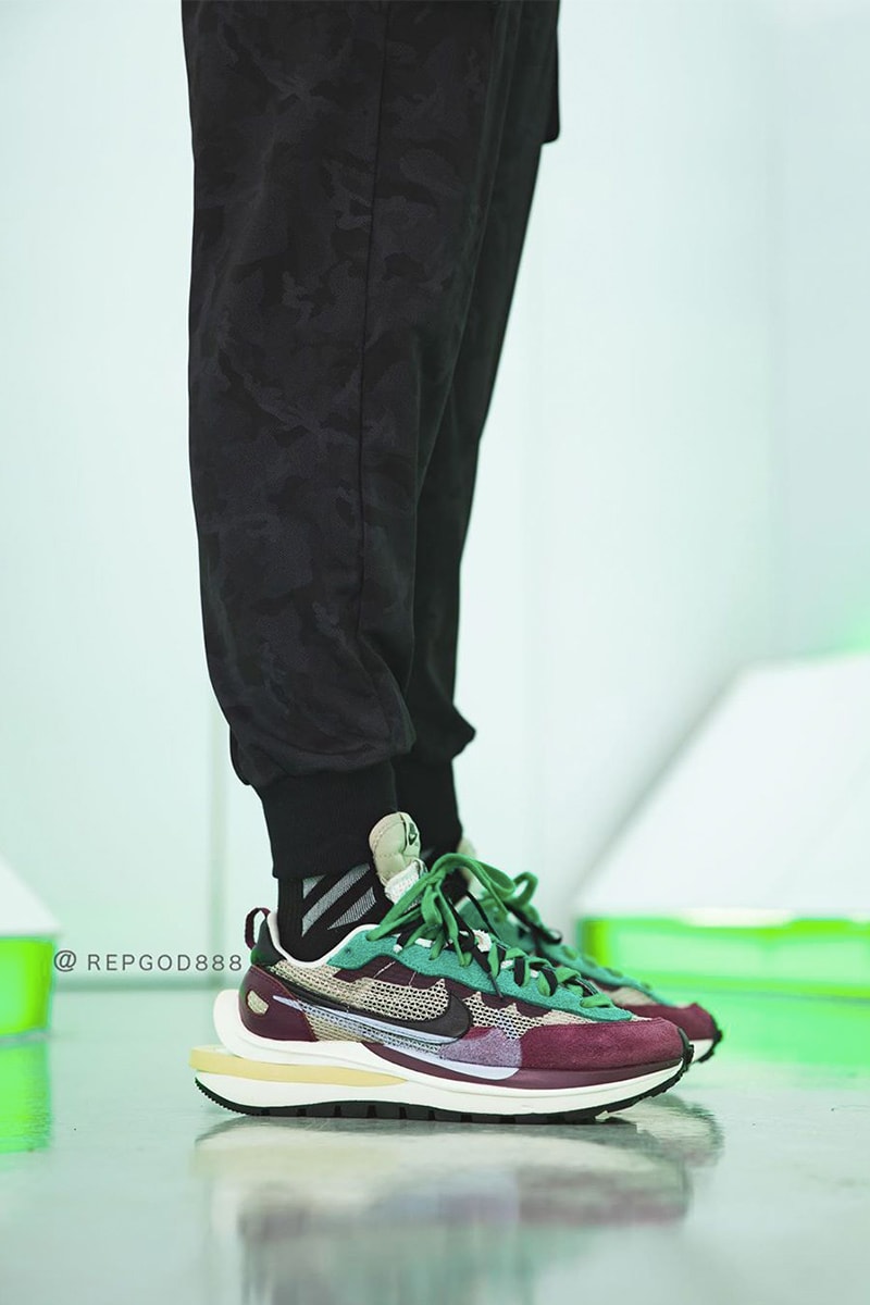 率先近賞 sacai x Nike Vaporwaffle 紫綠配色上腳圖輯