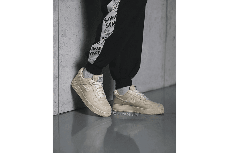 率先上腳 Stüssy x Nike Air Force 1 全新聯名配色「Fossil Stone」