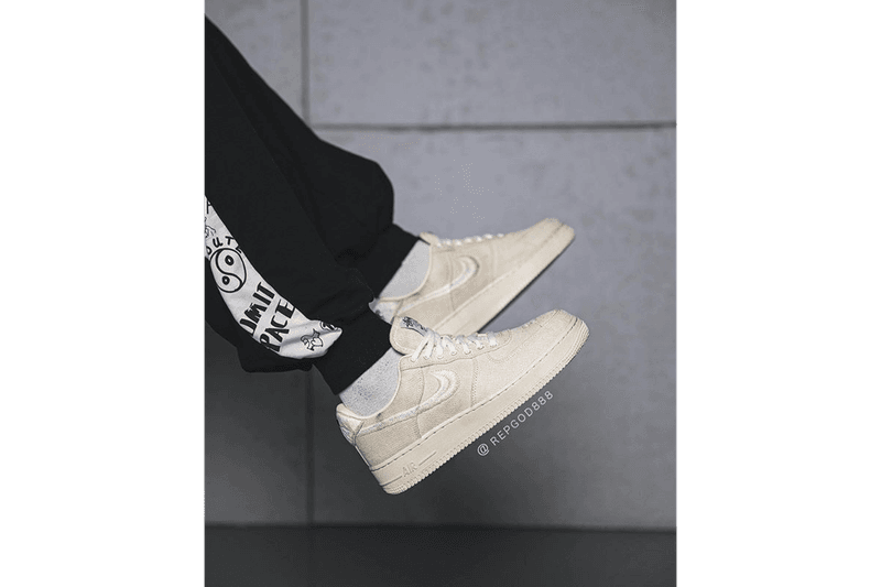 率先上腳 Stüssy x Nike Air Force 1 全新聯名配色「Fossil Stone」