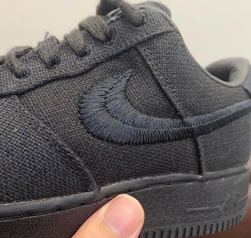 率先近覽完整 Stüssy x Nike Air Force 1 全新聯乘鞋款全黑配色