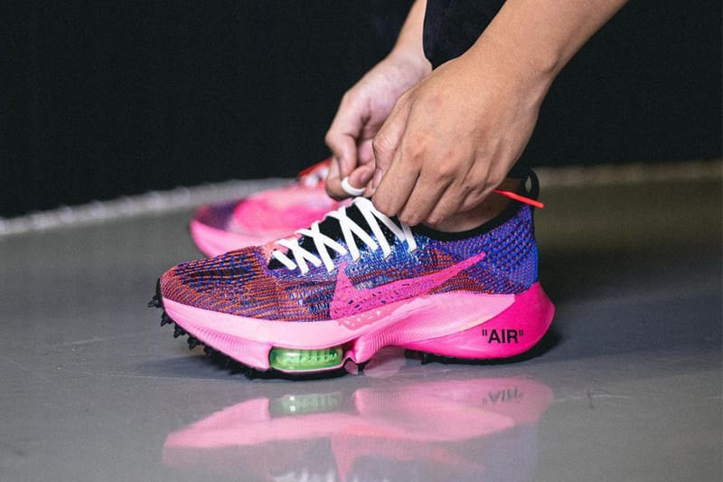 Off-White™ x Nike Air Zoom Tempo Next% FK 最新配色「Pink Glow」完整清晰圖輯