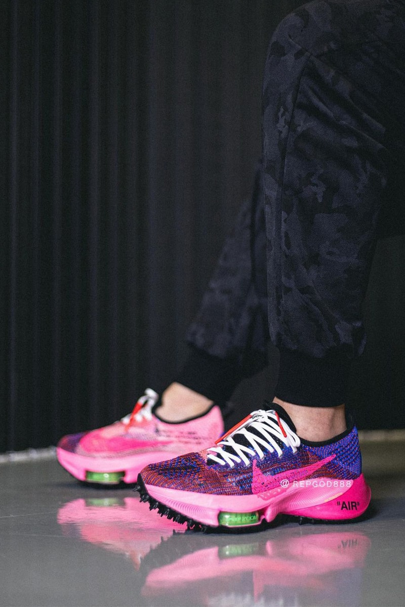 Off-White™ x Nike Air Zoom Tempo Next% FK 最新配色「Pink Glow」完整清晰圖輯q