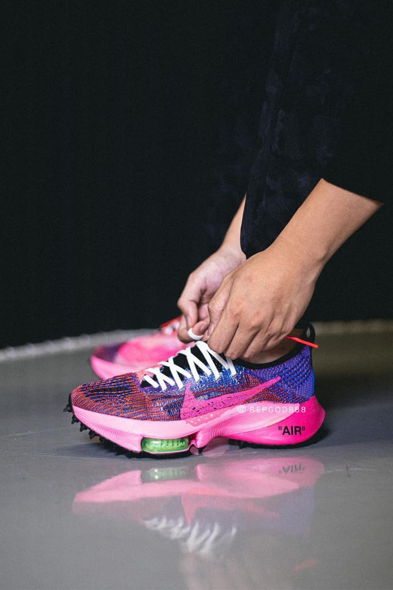 Off-White™ x Nike Air Zoom Tempo Next% FK 最新配色「Pink Glow」完整清晰圖輯q