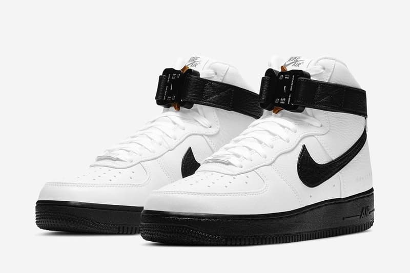 1017 ALYX 9SM x Nike Air Force 1 High 聯名鞋款黑白配色發佈