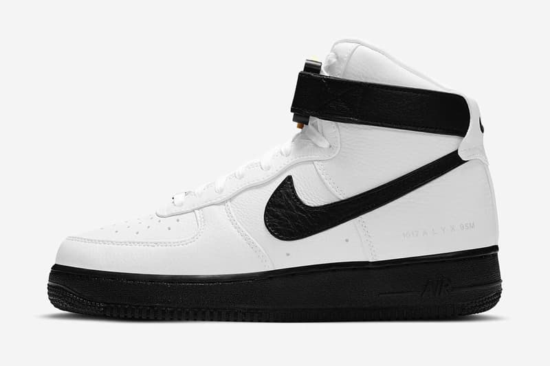 1017 ALYX 9SM x Nike Air Force 1 High 聯名鞋款黑白配色發佈