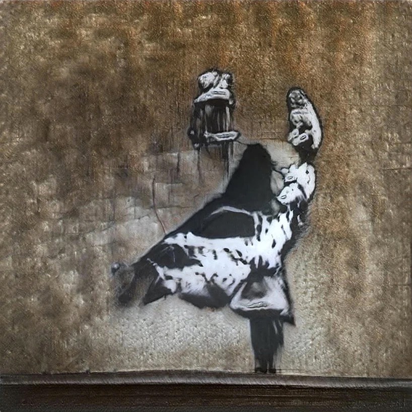 「AI 街頭藝術家」GANksy 模仿 Banksy 創作了 256 件作品