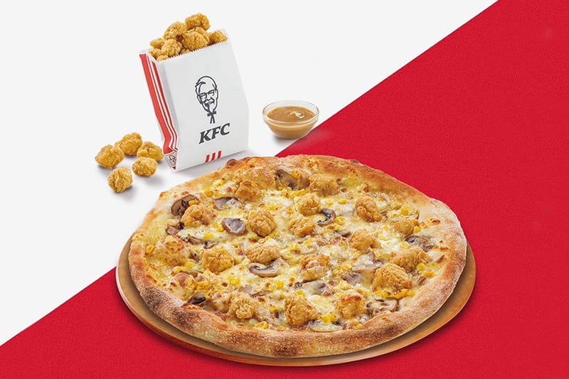 Pizza Hut 攜手 KFC 帶來全新「雞米花炸雞」披薩限量口味