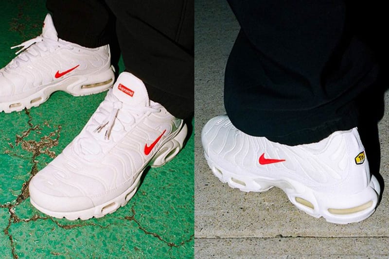 Supreme x Nike Air Max Plus 最新配色「White Red」本週正式發售