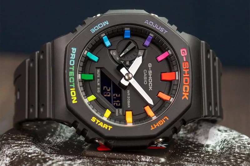 The Dial Artist 打造兩款全新「彩虹」樣式 G-Shock GA-2100 定製錶款