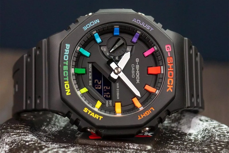 The Dial Artist 打造兩款全新「彩虹」樣式 G-Shock GA-2100 定製錶款