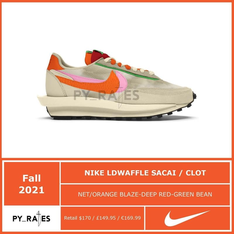 消息稱 Nike 將攜手 sacai 與 CLOT 打造全新三方聯名鞋款 LDWaffle