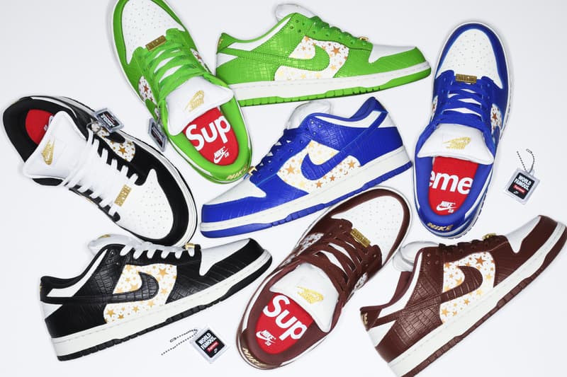 Supreme x Nike SB Dunk Low 全新聯乘系列鞋款正式發佈