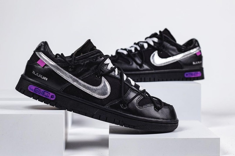 近賞 Off-White™ x Nike Dunk Low「The 50」全新黑銀配色