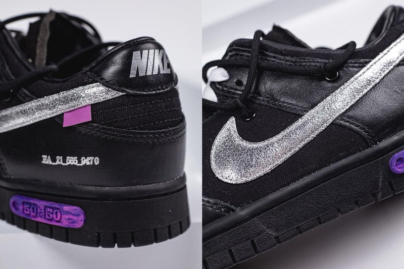近賞 Off-White™ x Nike Dunk Low「The 50」全新黑銀配色