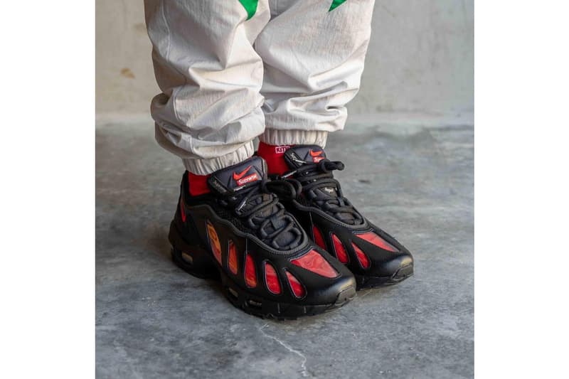 率先預覽 Supreme x Nike Air Max 96「Black」全新聯乘鞋款上腳圖輯