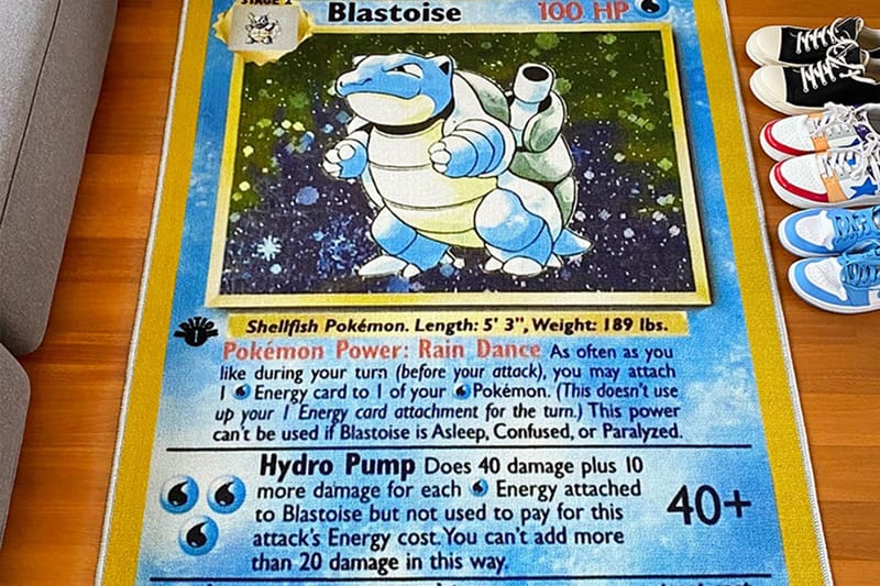 Kanto Starter 推出全新 Pokémon「Blastoise 水箭龜」初代卡牌樣式地毯